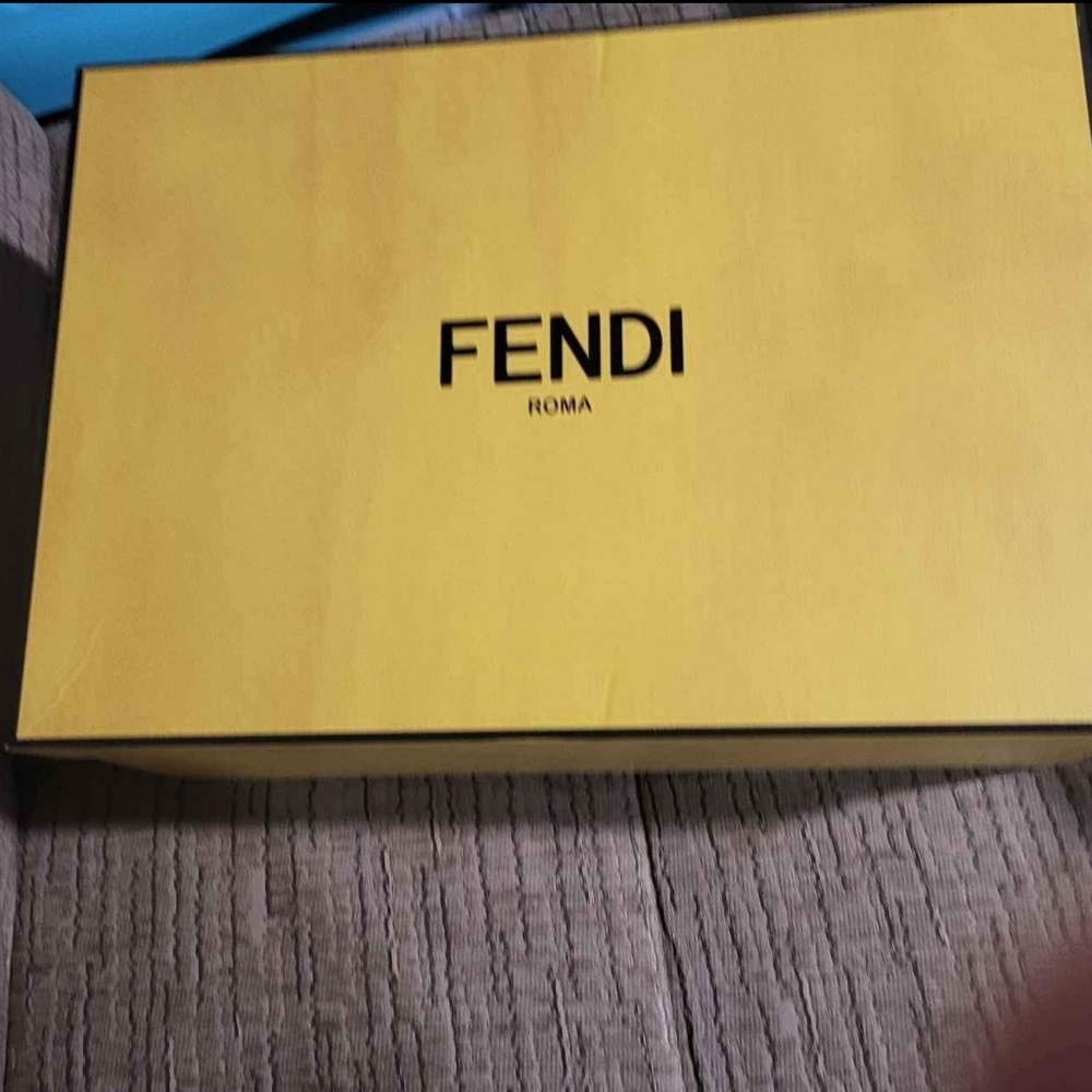 Fendi FF Diagonal Logo Print Slides $400 OBO